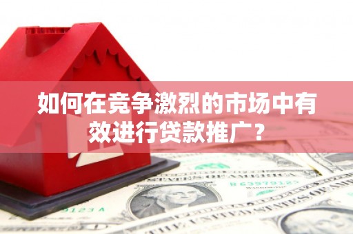 凤凰如何在竞争激烈的市场中有效进行贷款推广？