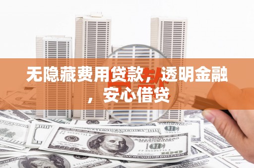 凤凰无隐藏费用贷款，透明金融，安心借贷