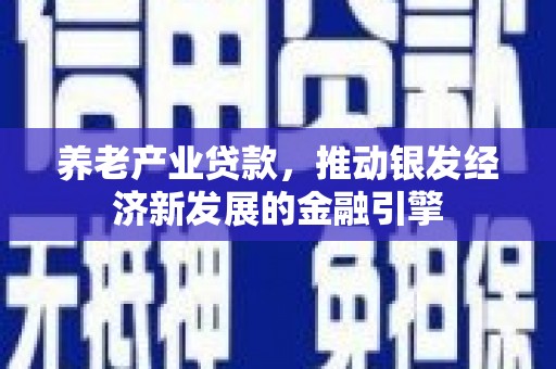 凤凰养老产业贷款，推动银发经济新发展的金融引擎