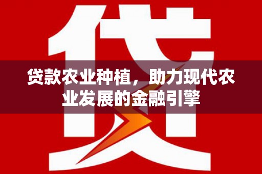 凤凰贷款农业种植，助力现代农业发展的金融引擎