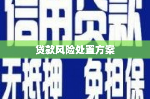 凤凰贷款风险处置方案