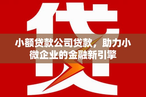 凤凰小额贷款公司贷款，助力小微企业的金融新引擎