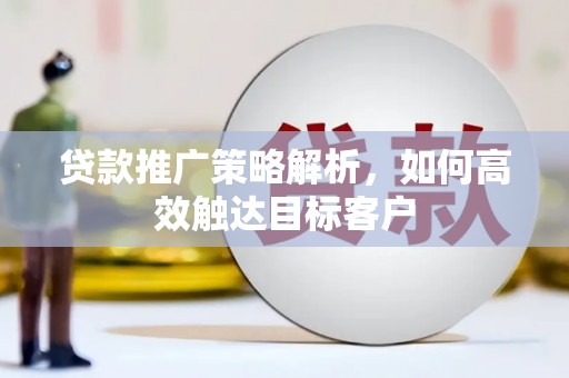 凤凰贷款推广策略解析，如何高效触达目标客户