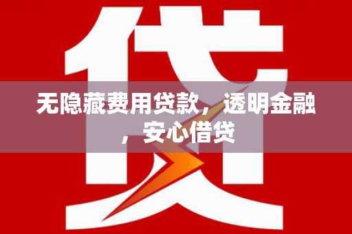 凤凰无隐藏费用贷款，透明金融，安心借贷