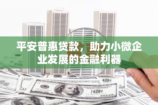 凤凰平安普惠贷款，助力小微企业发展的金融利器