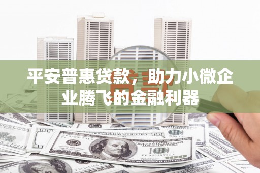凤凰平安普惠贷款，助力小微企业腾飞的金融利器