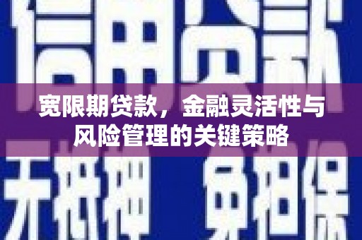 凤凰宽限期贷款，金融灵活性与风险管理的关键策略