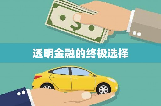 凤凰透明金融的终极选择